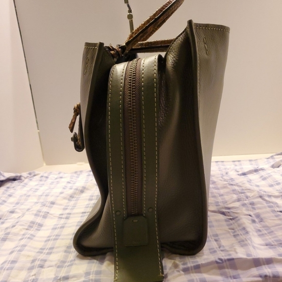 COACH 1941 ROGUE 36 OLIVE GREEN WITH PYTHON HANDLS - Picture 4 of 9